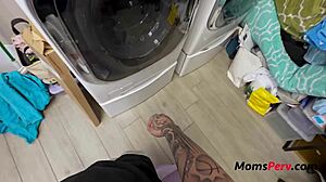 Tanned blonde milf with tan lines and big tits gets wet pussy pounded doggystyle in taboo mature pov action.