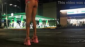 exhibit of guarrita in putifalda showing off her bragas in crossdressing style