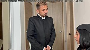 Priest Fucks Horny Latina Whore with Big Tits and Ass.