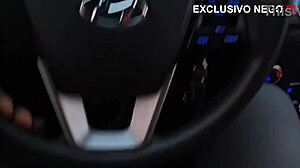 Wife fucked by big black cock outdoors, husband unaware in cuckold humiliation.