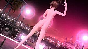 hey, sakine meiko in nostalogic project diva shows off her big tits and ass nude.
