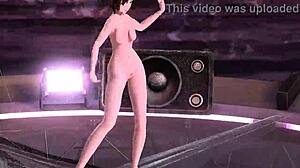 hey, sakine meiko in nostalogic project diva shows off her big tits and ass nude.