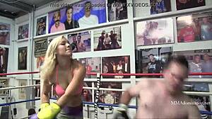 Blonde bombshell dominates mixed boxing