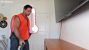 Do you want to watch Eliza Rae striptease as housewife? She teases in full movie with ripped clothes.