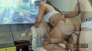 Casada gostosa caiu na net rabuda de lingerie preta gozando várias vezes no pau dele