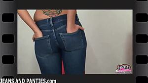Do you want a nice little peek at my new jeans and the skinny petite teen panties underneath?