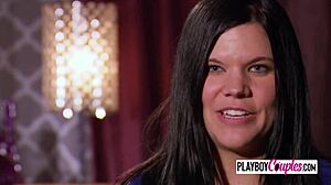 husband tastes wife's pussy before swinger party