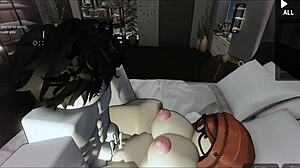 Having a great time with this bent-over prostitute in doggystyle 😏