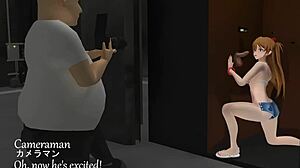 In the glory hole, a teen amateur gives oral and receives cumshot