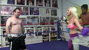Blonde bombshell dominates mixed boxing