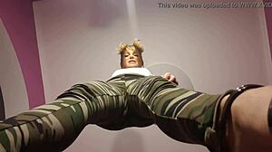 Put On His Knees Ask To Jerk Off Under The Bill And Eat His Sperm