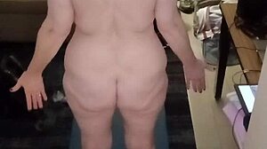 hot milf with big natural tits does naked yoga stretches