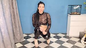 Squirting In Ankle Boots Fingers Fuck Pussy