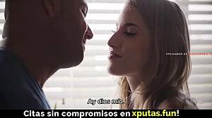 Cute Busty Girl in Glasses Enjoys Fucking Spanish Sub