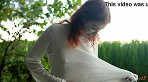 Teen redhead mia masturbates intensely