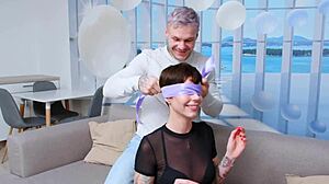 Boyfriend Offers Girlfriend for Anal Gangbang with Monster Cocks