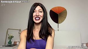 hotkinkyjo sexy blue dress fuck huge dildo from johnthomastoys fisting & anal prolapse