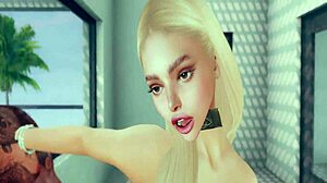 Virtual shower scene with grant dynamo and kitten