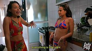 emotional lesbian sluts complain about husbands then have passionate sex in bed