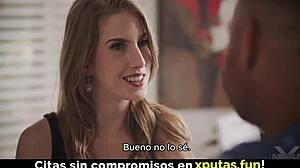 Cute Busty Girl in Glasses Enjoys Fucking Spanish Sub