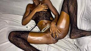 big black dick fucked me on the couch, intense orgasm with small tits