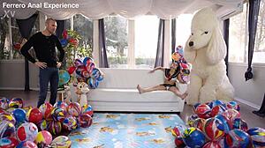 wet submissive italian teen bambolina first time anal and pee drinking