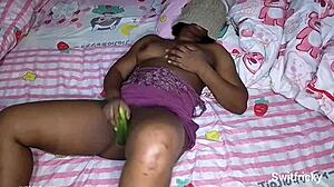 i'm fuckin my horny pot with a cucumber