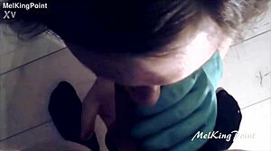 milf in latex gloves gives amateur blowjob sucking session