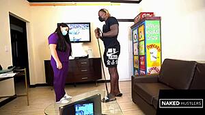 big titty nurse sucks big dick at work