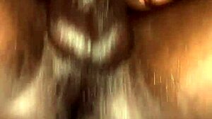 ebony fat ass beauty fucked raw until she gets a full creampie, rough and deep