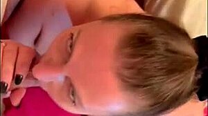 Pov Brunette Wife Gives Sloppy Blowjob Leading To Facial Cumshot