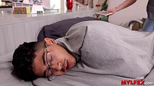 Step mother mends her depressed stepson with bareback anal