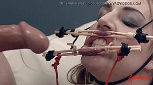 alisha adams feels intense pleasure as blowjob doll face fucked