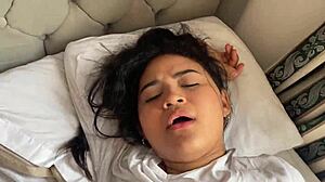 my stepsister comes into my room to fuck, and begs me to cum on her face?