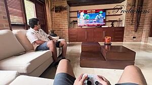 old milf seduces friend for bareback creampie