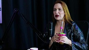 maisa pravo explores bdsm submission in sheer red lingerie