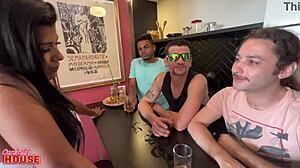 Brazilian India Gives Ass In Orgy With Cuckold Boyfriend Participating