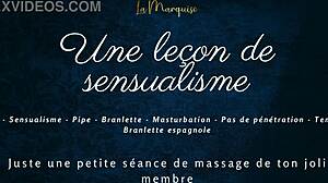 a lesson in sensuality with french audio and gentle handjob