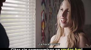 Cute Busty Girl in Glasses Enjoys Fucking Spanish Sub