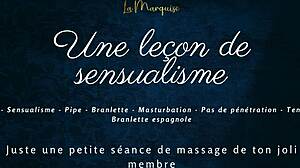 a lesson in sensuality with french audio and gentle handjob