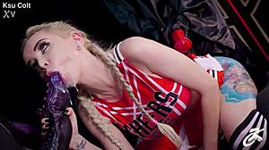 Blonde babe gets her ass fisted with toys in cult of lust 😈