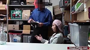 Teen Shoplifter Fucked In Officers Desk With Masturbation Hardcore Deepthroat