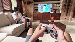 old milf seduces friend for bareback creampie