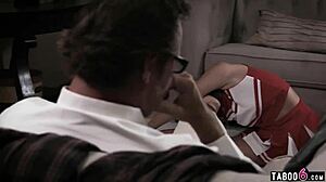 Hey, sexual is getting a visit from that cute teen cheerleader with pigtails! 😏