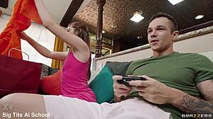 Horny jailbird Lulu Chu craves cock, getting fucked in kitchen by Reese Robbins