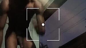 Skinny amateur with small waist gets coached by big black cock outdoors