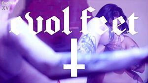 lesbian foot fetish threesome part 2 with choking and gagging!