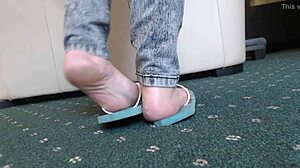 Check out these bbw feet in flip flops