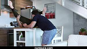 Stepsister Feels Taboo Thrill as Stepbrother Eats Her Pussy in Living Room