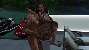 Sims 4 - Tierra Gets Fucked by the Pool